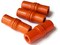 4 40mm Orange Vintage Wood Tube Beads Wooden Macrame Large Hole Beads